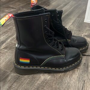 Black pride Doc Martens in good condition (used) size 4 men